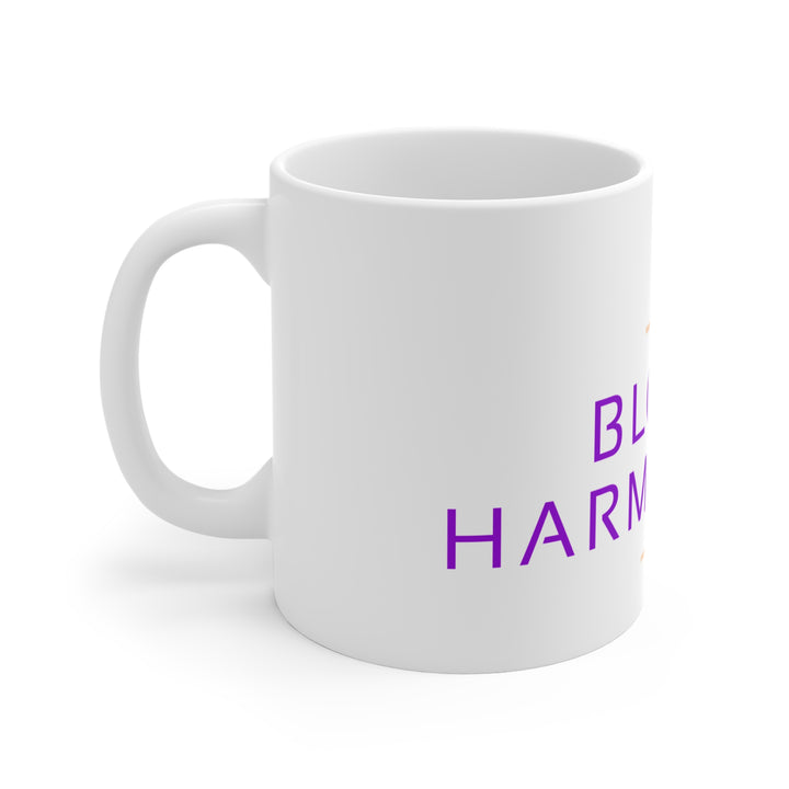 Bloom Harmony Coffee Mug — 11oz Floral Logo Ceramic Mug