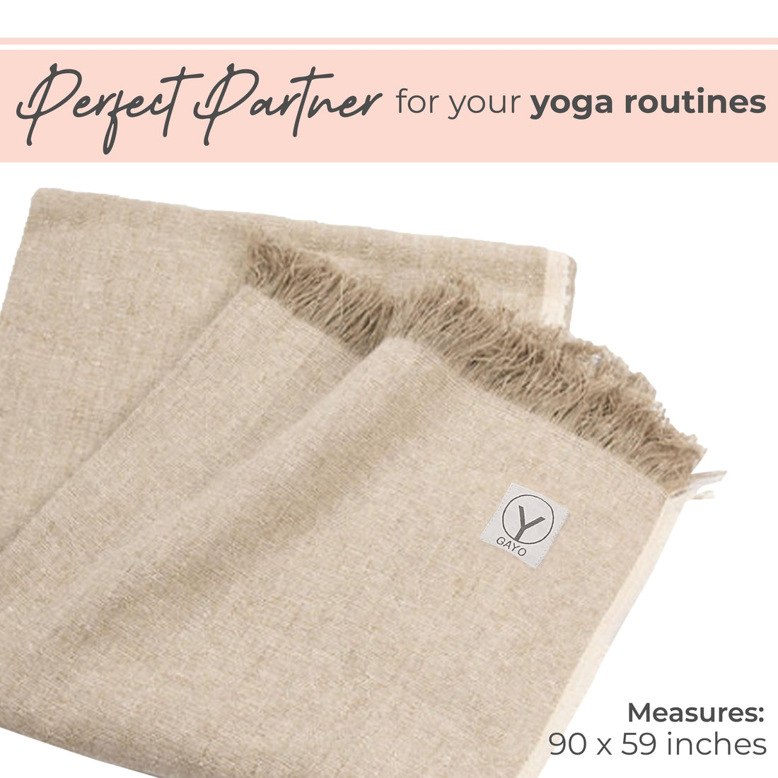 Hemp & Organic Cotton Yoga Blanket