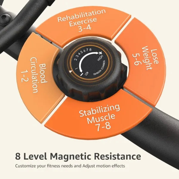 Recumbent Magnetic Exercise Bike – Black