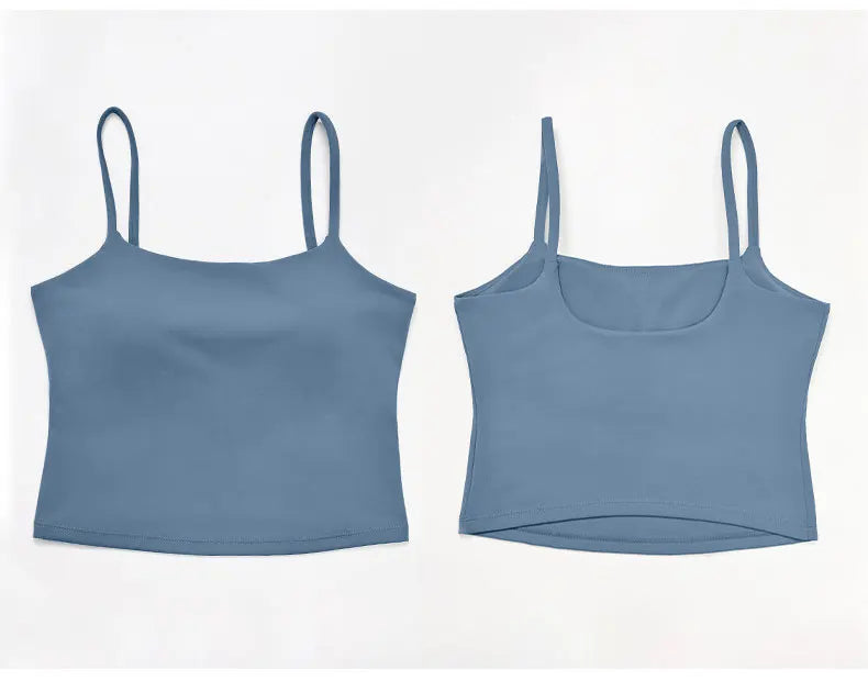 NCLAGEN Women’s Gym Tank Top with Built-In Bra