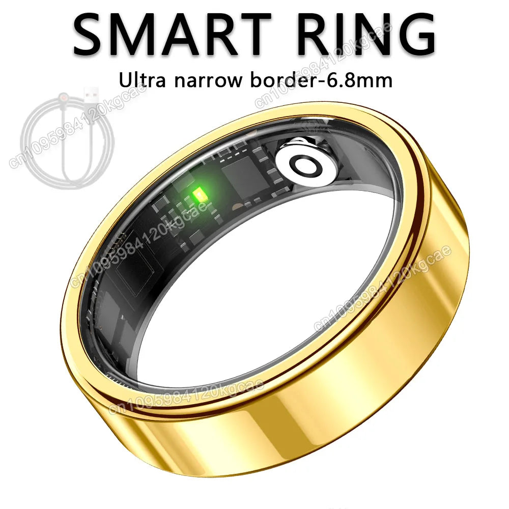 2026 Smart Ring Blood Pressure Heart Rate Sleep Monitoring Smartring IP68 & 5ATM Waterproof Multi-sport Mode Smartring Man Women