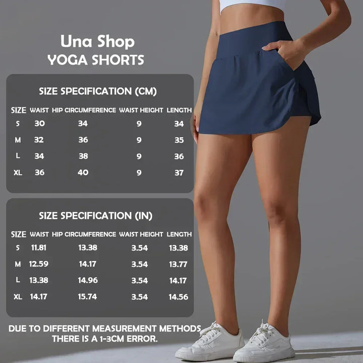 Una-Shop High Waist Pocket Yoga Shorts